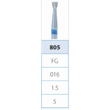 فرز الماسی مدل مخروطی معکوس توربین 5 عددی برند Dendia شماره Dental Diamond Burs Inverted Cone 805